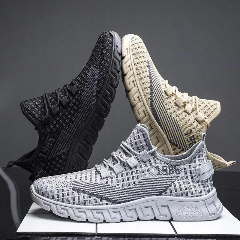 Кроссовки мужские легкие на шнуровке, дышащие Сникерсы для тенниса, повседневная спортивная обувь для бега и тренировок, Нескользящие, 2022 
Кроссовки мужские легкие на шнуровке, дышащие Сникерсы для тенниса, повседневная спортивная обувь для бега и тренировок, Нескользящие, 2022