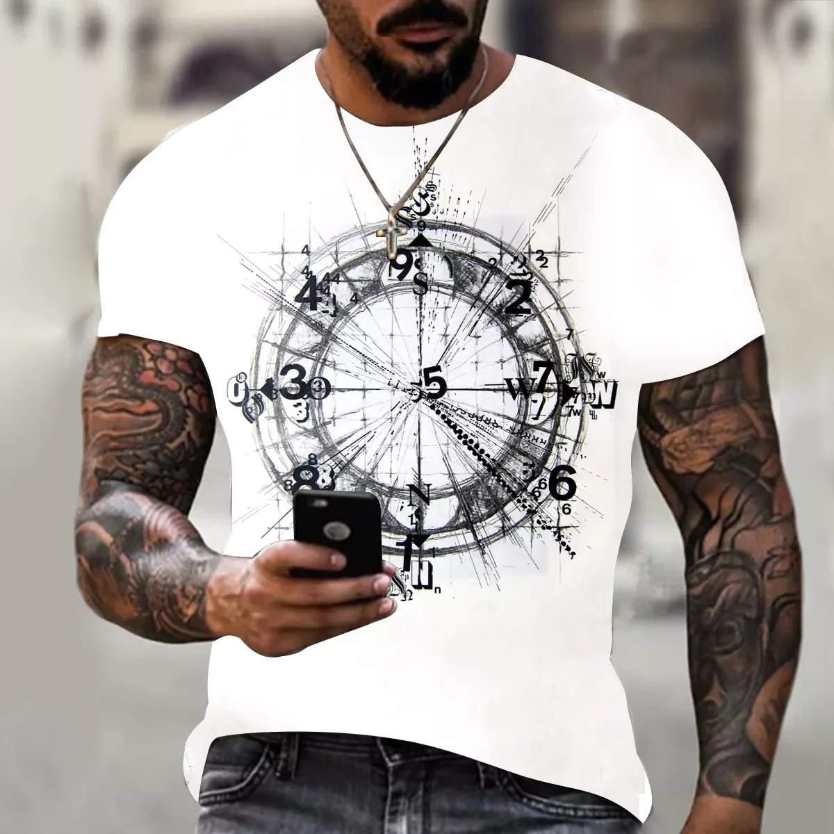 2022 new fashion compass 3D printing men's dial summer trend t-shirt hip-hop style t-shirt short sleeve clothing fashion
2022 new fashion compass 3D printing men's dial summer trend t-shirt hip-hop style t-shirt short sleeve clothing fashion