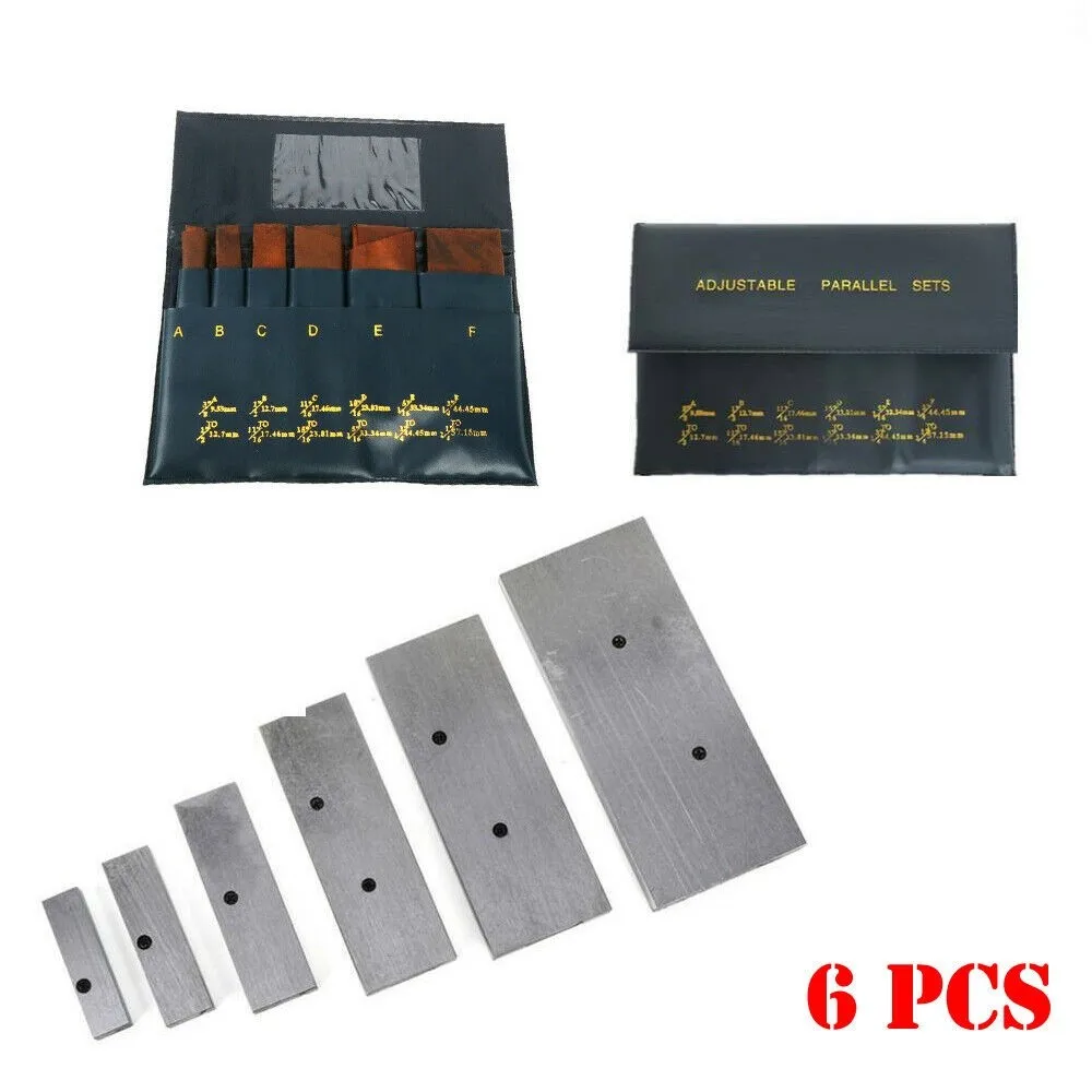 Make Sure Your Measurements Are Accurate with 6Pcs Precision Steel Parallel Blocks Adjustable from 3/8 To 2 1/4 Inch
Make Sure Your Measurements Are Accurate with 6Pcs Precision Steel Parallel Blocks Adjustable from 3/8 To 2 1/4 Inch