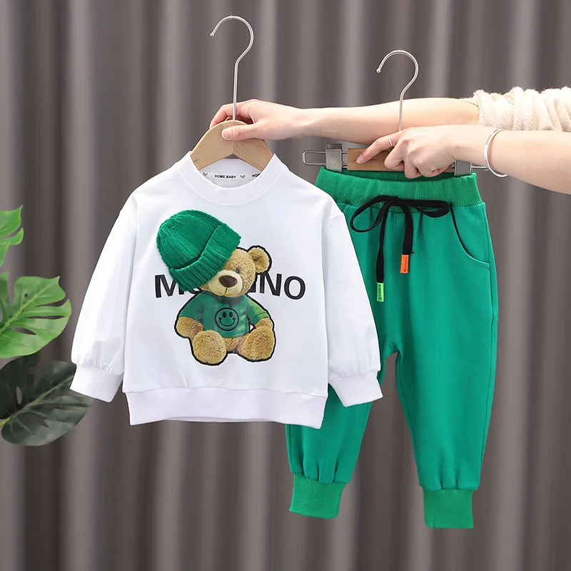 Western Baby Boys Designer Clothes Spring Autumn Cartoon O-neck Long Sleeve Tops and Pants Girls Outfits Kids Bebes Tracksuits
Western Baby Boys Designer Clothes Spring Autumn Cartoon O-neck Long Sleeve Tops and Pants Girls Outfits Kids Bebes Tracksuits