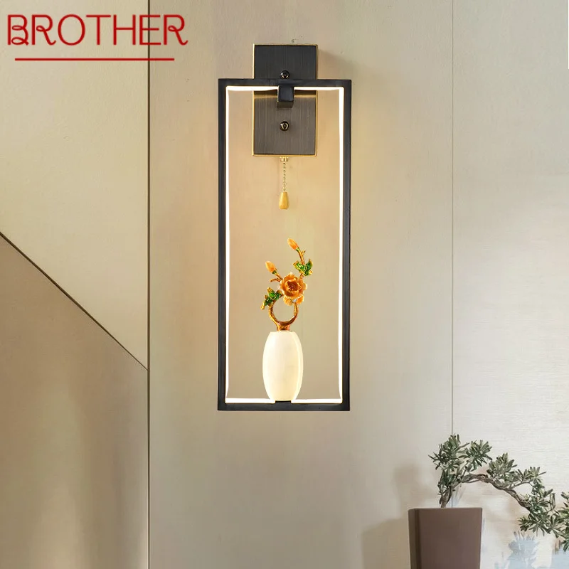 BROTHER Modern Wall Lamp Vintage Brass Creative Design Jade Vase Decor Sconce Light LED For Home Living Room Bedroom
BROTHER Modern Wall Lamp Vintage Brass Creative Design Jade Vase Decor Sconce Light LED For Home Living Room Bedroom