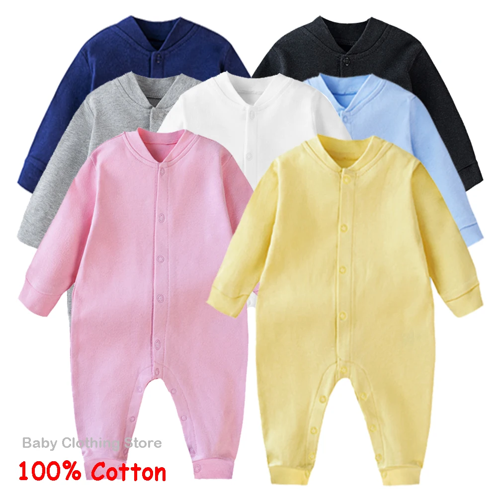 

Newborn Clothes 0-24M Baby Rompers Boys Sleepsuits Girls Pyjamas One-pieces Jumpsuits Grows Jumpers 100% Cotton Roupa de Bebe