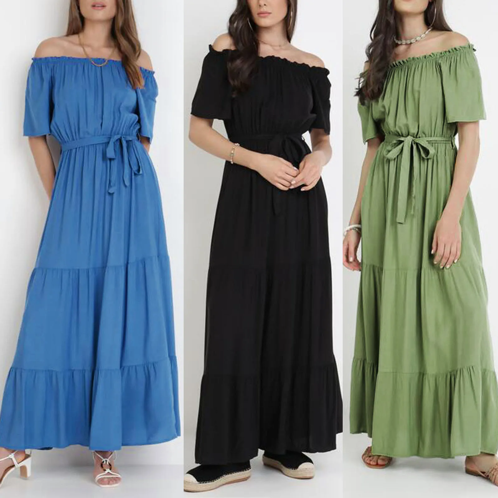 Fashion Boho Bandage Long Dress Summer Women Off Shoulder Loose Beach Dress Sundress Women Evening Party Dress vestidos de fiess
Fashion Boho Bandage Long Dress Summer Women Off Shoulder Loose Beach Dress Sundress Women Evening Party Dress vestidos de fiess