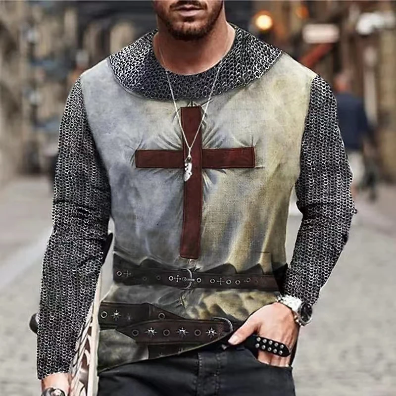 Vintage Print Men T-Shirts Samurai Pattern Knights Templar 3D Top Cotton Tee Streetwear Autumn Long Sleeve Oversized T Shirt 5XL
Vintage Print Men T-Shirts Samurai Pattern Knights Templar 3D Top Cotton Tee Streetwear Autumn Long Sleeve Oversized T Shirt 5XL
