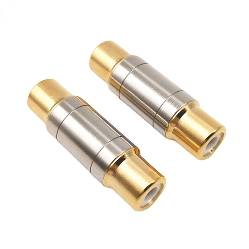 2pcs All copper gold-plated RCA straight head RCA plug lotus straight head video audio RCA female to female
2pcs All copper gold-plated RCA straight head RCA plug lotus straight head video audio RCA female to female