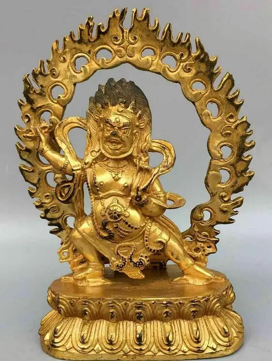 8,8 "старой династии буддизм тибетская стандартная позолоченная модель Mahakala
8,8 "старой династии буддизм тибетская стандартная позолоченная модель Mahakala