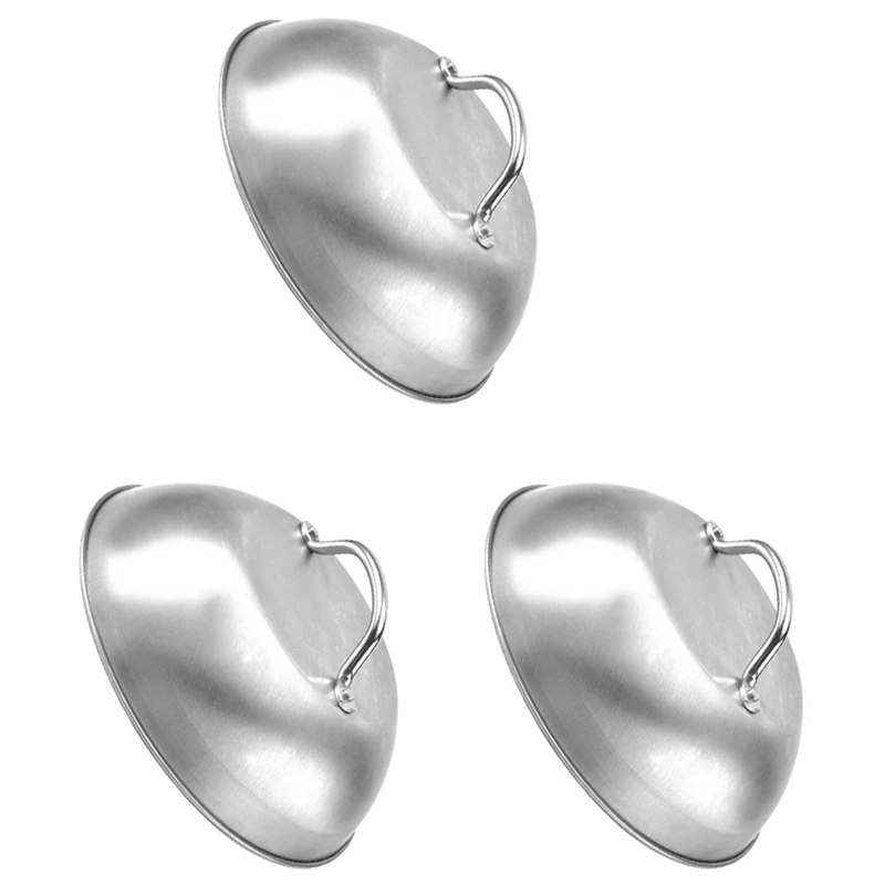 3X Stainless Steel Steak Cover Thicken Western Restaurant Western Food Cover Hand Handle Steak Cover Hemispherical Cover
3X Stainless Steel Steak Cover Thicken Western Restaurant Western Food Cover Hand Handle Steak Cover Hemispherical Cover