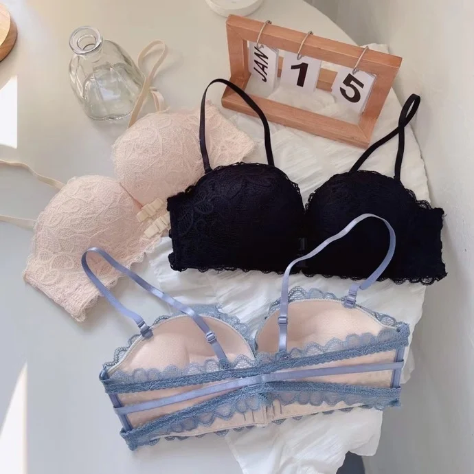Double layer front buckle one generation hair front buckle underwear small chest gathered traceless sexy back bra set anti
Double layer front buckle one generation hair front buckle underwear small chest gathered traceless sexy back bra set anti