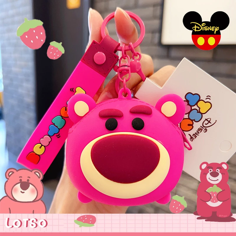 Брелок для ключей Disney Lotso кошелек монет милый аниме-кукла Llaveros мультяшный рюкзак