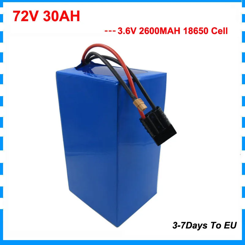 

3000W 72V 30AH Electric Bike Bateria 20S 2000W 72 Volt 20AH Lithium ion 18650 Ebike Motorcycle Battery Pack 84V 5A Charger