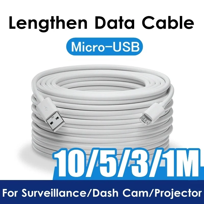 Сверхдлинный зарядный кабель Micro USB для K3 термометр Xiaomi Mijia IP-камеры
