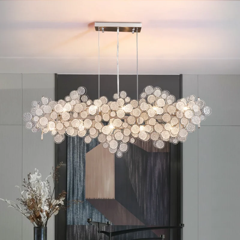 Postmodern light luxury dining room glass chandelier personality simple designer living room study Lamps
Postmodern light luxury dining room glass chandelier personality simple designer living room study Lamps