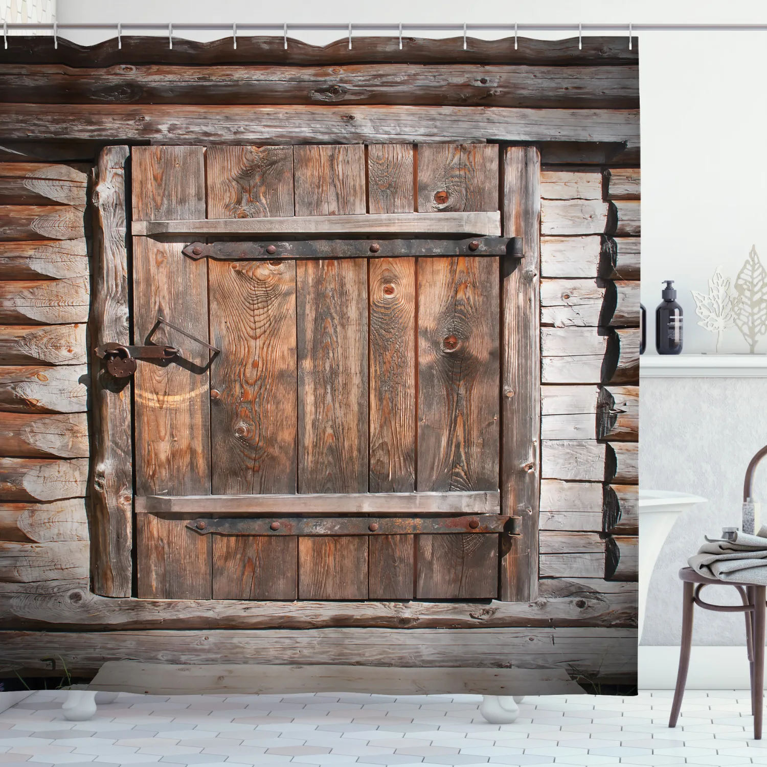 Vintage Shower Curtain, Rustic Wooden Door of Old Barn in Farmhouse Countryside Village Aged Rural Life Image, Fabric Bathroom S
Vintage Shower Curtain, Rustic Wooden Door of Old Barn in Farmhouse Countryside Village Aged Rural Life Image, Fabric Bathroom S