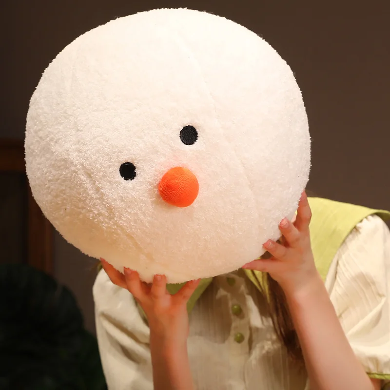 

1pc 20/30/40cm Cute Soft Stuffed Fluffy Snowball Dolls Christmas Snowman Home Decor Plush Toys Kids Birthday Xmas Gift