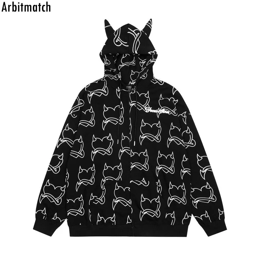 Men Hooded Vintage Jacket Little Devil Heart Printing Jacket Men Hip Hop Streetwear Coat Harajuku Cotton Jacket Autumn Outwear
Men Hooded Vintage Jacket Little Devil Heart Printing Jacket Men Hip Hop Streetwear Coat Harajuku Cotton Jacket Autumn Outwear
