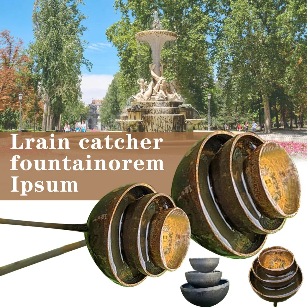 Metal Rain Catcher Fountain Decor Creative Garden Bird Bath Drinker Tool Portable Outdoor Rains Collector Ornament
Metal Rain Catcher Fountain Decor Creative Garden Bird Bath Drinker Tool Portable Outdoor Rains Collector Ornament