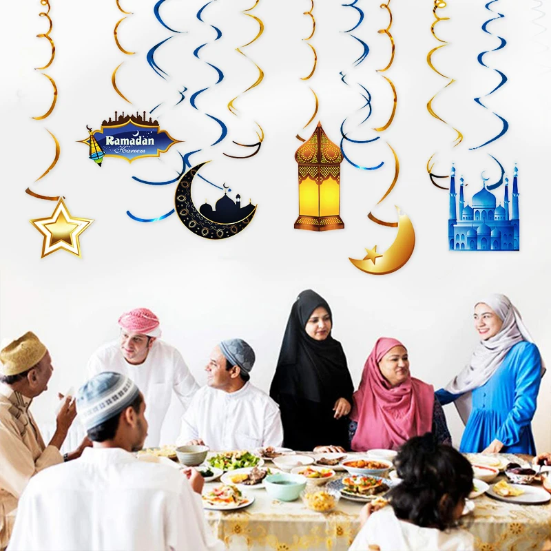 Eid Al-Fitr Star Moon Pull Flag Eid Mubarak Spiral Streamer Pendant Ramadan Kareem Decoration Hanging Card Banner Party Supplier
Eid Al-Fitr Star Moon Pull Flag Eid Mubarak Spiral Streamer Pendant Ramadan Kareem Decoration Hanging Card Banner Party Supplier