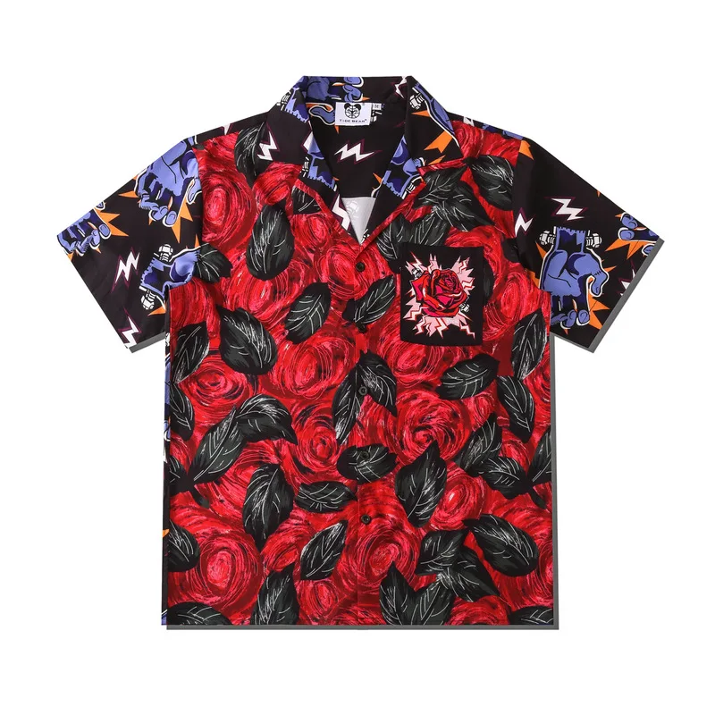 Summer New Men Casual Joint Flower Print Shirt Lovers Fashion Short Sleeve Cool Thin Loose Hawaiian Beach Harajuku Lapel Shirts
Summer New Men Casual Joint Flower Print Shirt Lovers Fashion Short Sleeve Cool Thin Loose Hawaiian Beach Harajuku Lapel Shirts
