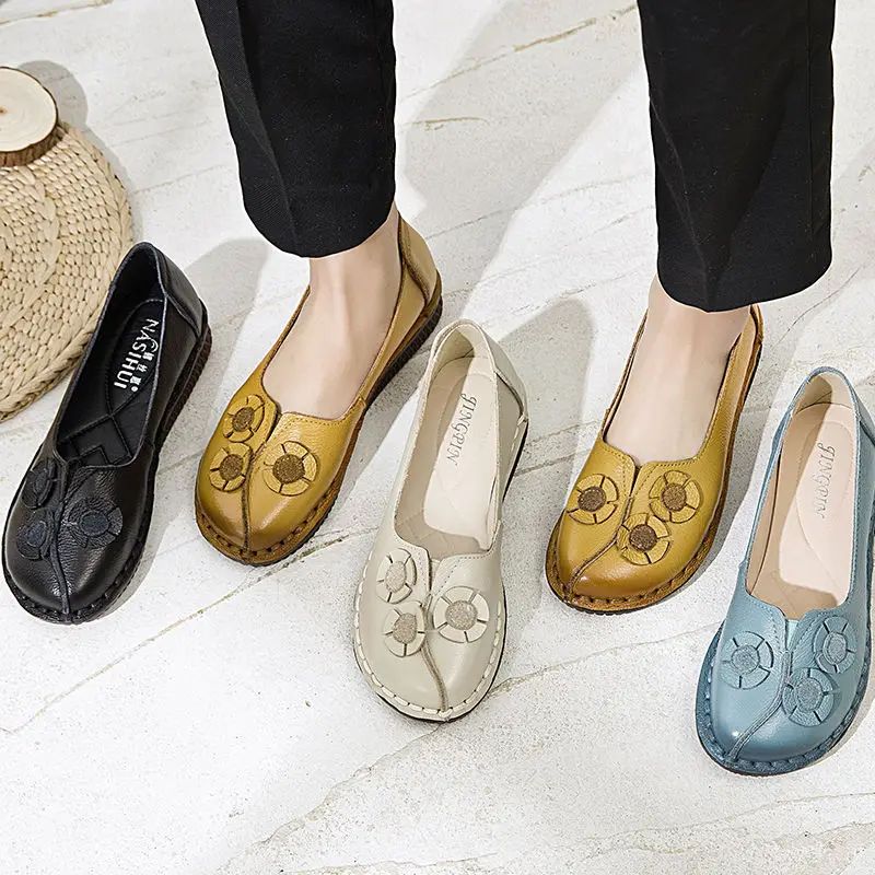 Xiuteng Cow Leather Flat Shoes Women's 2022 Summer Top Layer Cowhide Soft Bottom Beanie Shoes Pleated Women's Shoes
Xiuteng Cow Leather Flat Shoes Women's 2022 Summer Top Layer Cowhide Soft Bottom Beanie Shoes Pleated Women's Shoes