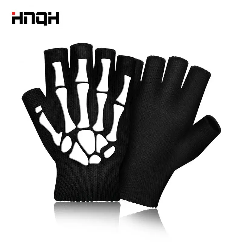Cycling Gloves Warm Knitting Gloves For Adult Half Finger Glove Luminous Skeleton Head Print Non-slip Gloves Cycling Equipment
Cycling Gloves Warm Knitting Gloves For Adult Half Finger Glove Luminous Skeleton Head Print Non-slip Gloves Cycling Equipment