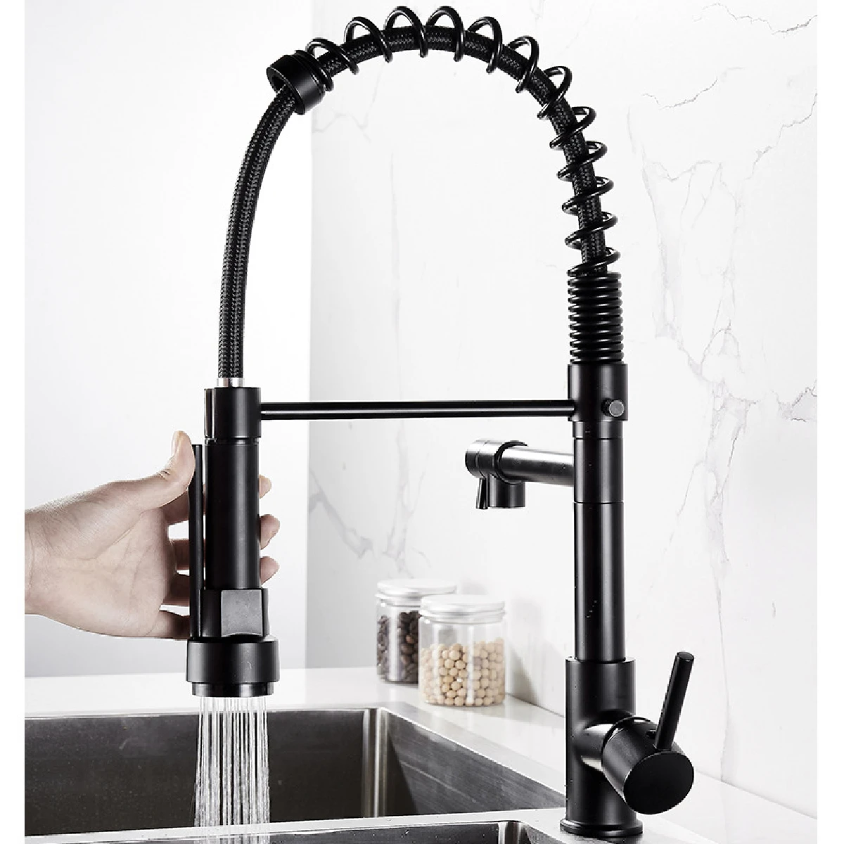 Kisimixer Black Brass Kitchen Faucet, Spring Pull Down Kitchen Sink Faucet Swivel Stream Sprayer Nozzle Kitchen Hot Cold Taps
Kisimixer Black Brass Kitchen Faucet, Spring Pull Down Kitchen Sink Faucet Swivel Stream Sprayer Nozzle Kitchen Hot Cold Taps