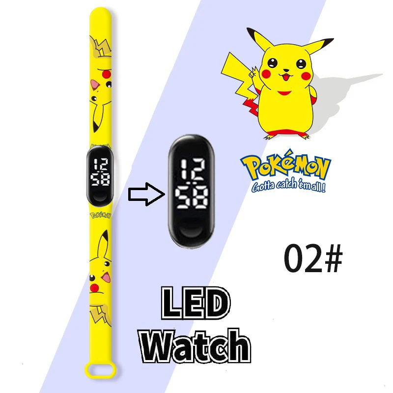 Pikachu LED Electronic Watch Cartoon Figure Anime Peripherals Digital Touch Bracelet Waterproof Children Festive gift
Pikachu LED Electronic Watch Cartoon Figure Anime Peripherals Digital Touch Bracelet Waterproof Children Festive gift