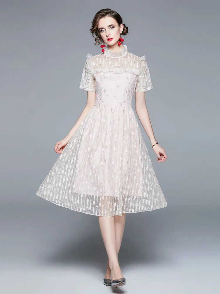 2022 Summer Women's Dress High Waist Short Sleeve Ruffle Collar Fashion Comfortable Elegant White Dress B123
2022 Summer Women's Dress High Waist Short Sleeve Ruffle Collar Fashion Comfortable Elegant White Dress B123