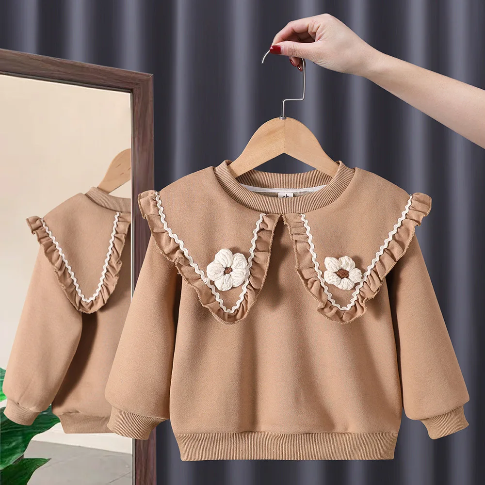 Winter Warm Children Long Sleeve Casual Sweatshirts Solid Baby Girls Loose Pullover Kids Baby Plus Velvet Thicken Sweatshirt
Winter Warm Children Long Sleeve Casual Sweatshirts Solid Baby Girls Loose Pullover Kids Baby Plus Velvet Thicken Sweatshirt