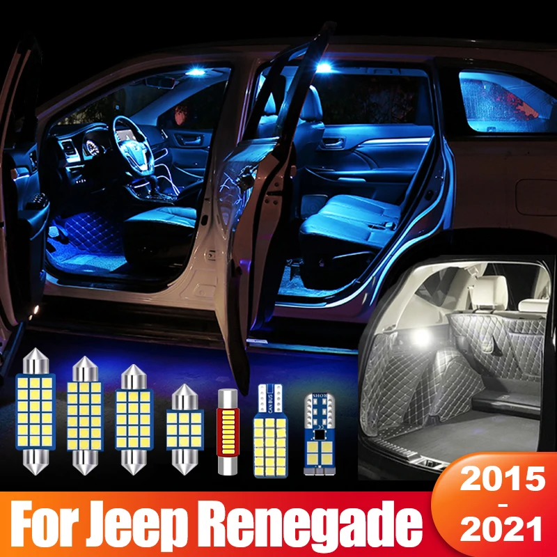 For Jeep Renegade 2015 2016 2017 2018 2019 2020 2021 11pcs Canbus Car LED Interior Lamps Vanity Mirror Trunk Lights Accessories
For Jeep Renegade 2015 2016 2017 2018 2019 2020 2021 11pcs Canbus Car LED Interior Lamps Vanity Mirror Trunk Lights Accessories