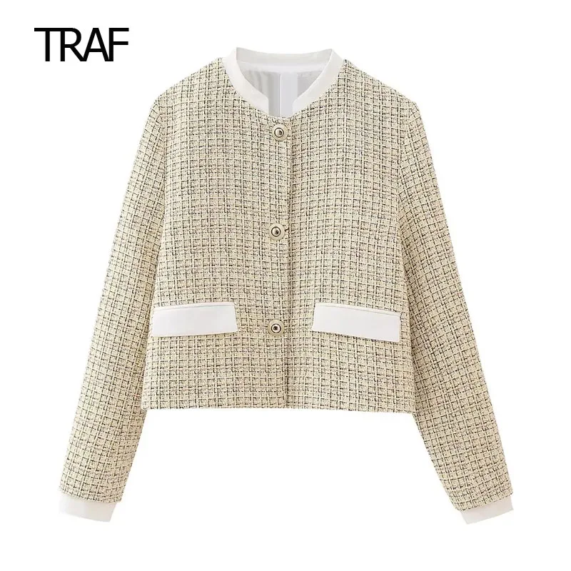 TRAF Woven Textured Blazer Autumn Blazers Women 2023 O-Neck Long Sleeve Button-Up Fasten Blazer Elegant Fashion Ladies Blazer
TRAF Woven Textured Blazer Autumn Blazers Women 2023 O-Neck Long Sleeve Button-Up Fasten Blazer Elegant Fashion Ladies Blazer