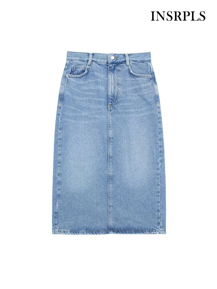 INSRPLS Women Fashion With Pockets Denim Midi Skirt Vintage High Waist Zipper Fly Female Skirts Mujer
INSRPLS Women Fashion With Pockets Denim Midi Skirt Vintage High Waist Zipper Fly Female Skirts Mujer