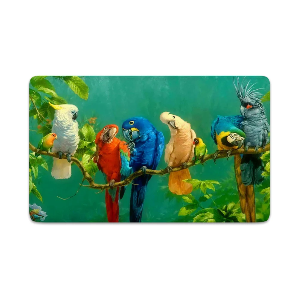 

CLOOCL Macaw Lovers 3D Graphic Macaw Parrot Flannel Floor Mats Fashion Funny Indoor Doormats Bedroom Kitchen Mat Drop Shipping