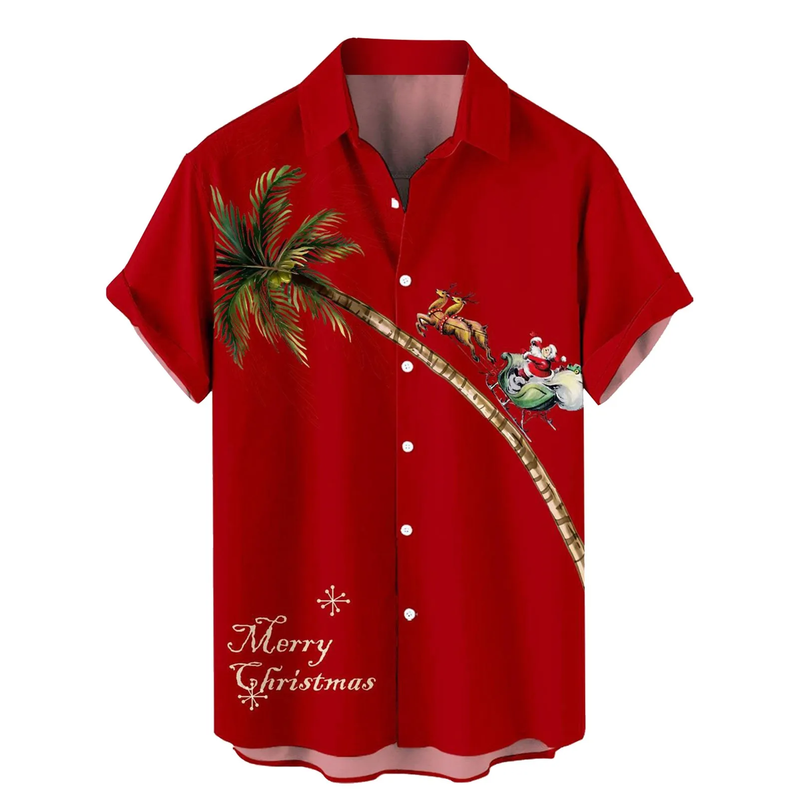 Shirts Mens Coconut Palm Printed Christmas Hawaiian Shirts Short Sleeve Button Single Breasted Vintage Beach Top For Man
Shirts Mens Coconut Palm Printed Christmas Hawaiian Shirts Short Sleeve Button Single Breasted Vintage Beach Top For Man