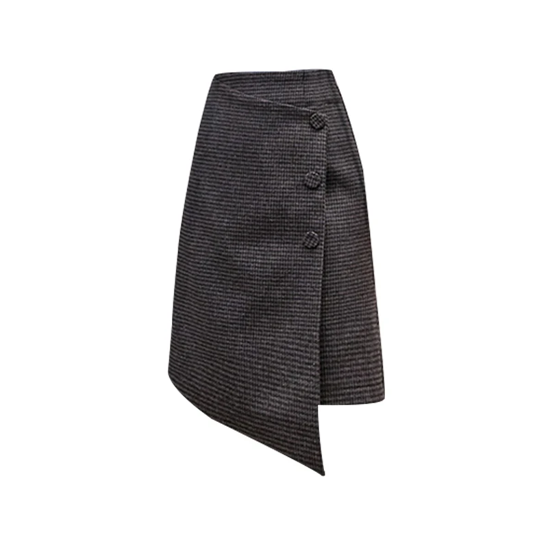 Getspring Women Wool Skirt High Waist Pleated Plaid Skirt 2022 Autumn Winter Irregular Asymetrical Wear
Getspring Women Wool Skirt High Waist Pleated Plaid Skirt 2022 Autumn Winter Irregular Asymetrical Wear