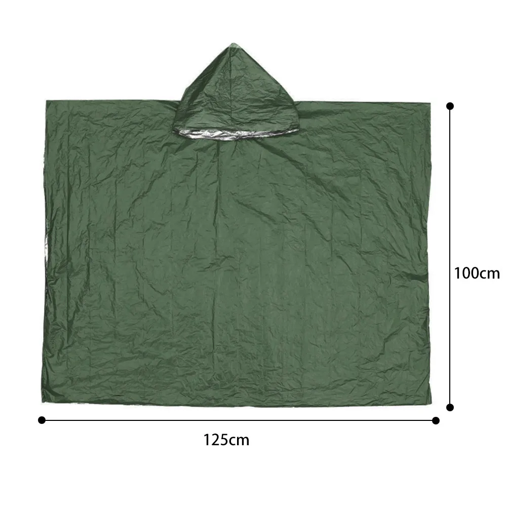 Double Sided Emergency Rain Poncho Hooded Waterproof Windproof Insulation Blanket Survival Raincoat With Storage Bag For Climber
Double Sided Emergency Rain Poncho Hooded Waterproof Windproof Insulation Blanket Survival Raincoat With Storage Bag For Climber