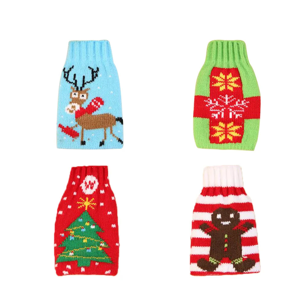 4PCS Christmas Bottle Cover Knit Sweaters Bottle Cover Cover for Bottle Christmas Bottle Gift Bags
4PCS Christmas Bottle Cover Knit Sweaters Bottle Cover Cover for Bottle Christmas Bottle Gift Bags