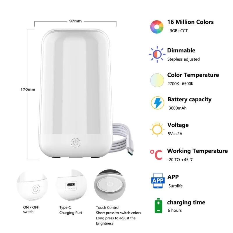 DEEMOPA Умная лампа Bluetooth RGB
DEEMOPA Умная лампа Bluetooth RGB