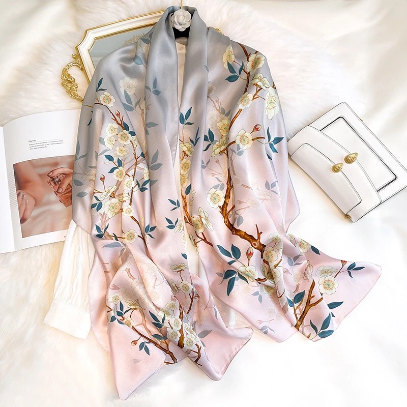100% Natural Silk Scarf for Women 2021 Print Real Silk Bandana Shawls and Wraps for Ladies Pure Silk Scarves Foulard Femme
100% Natural Silk Scarf for Women 2021 Print Real Silk Bandana Shawls and Wraps for Ladies Pure Silk Scarves Foulard Femme