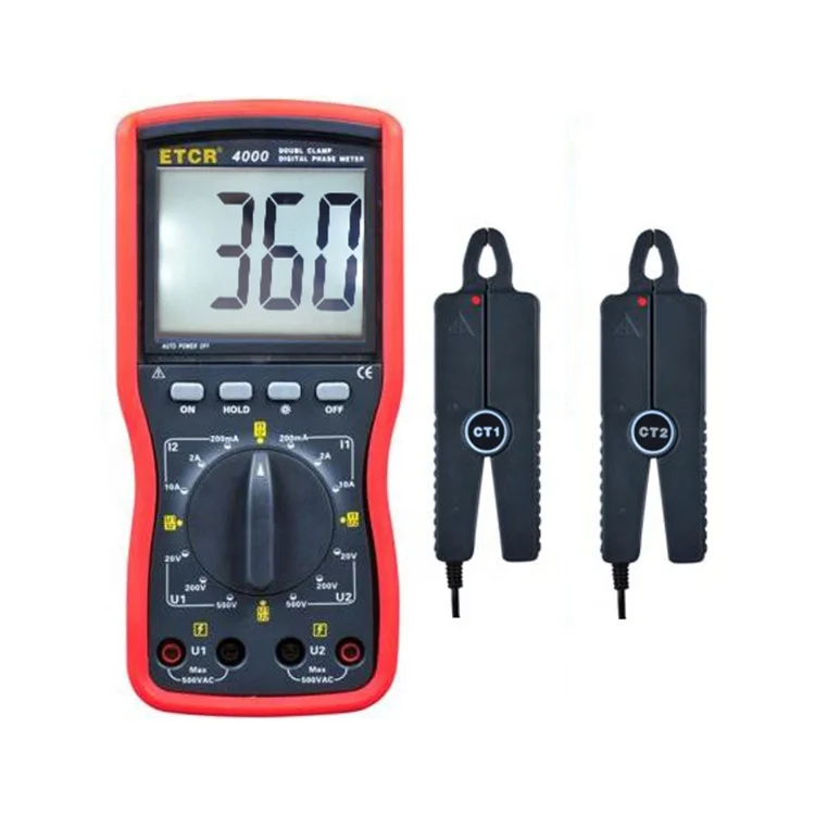 ETCR4000 low power consumption Double Clamp Digital Phase Voltmeter 
ETCR4000 low power consumption Double Clamp Digital Phase Voltmeter