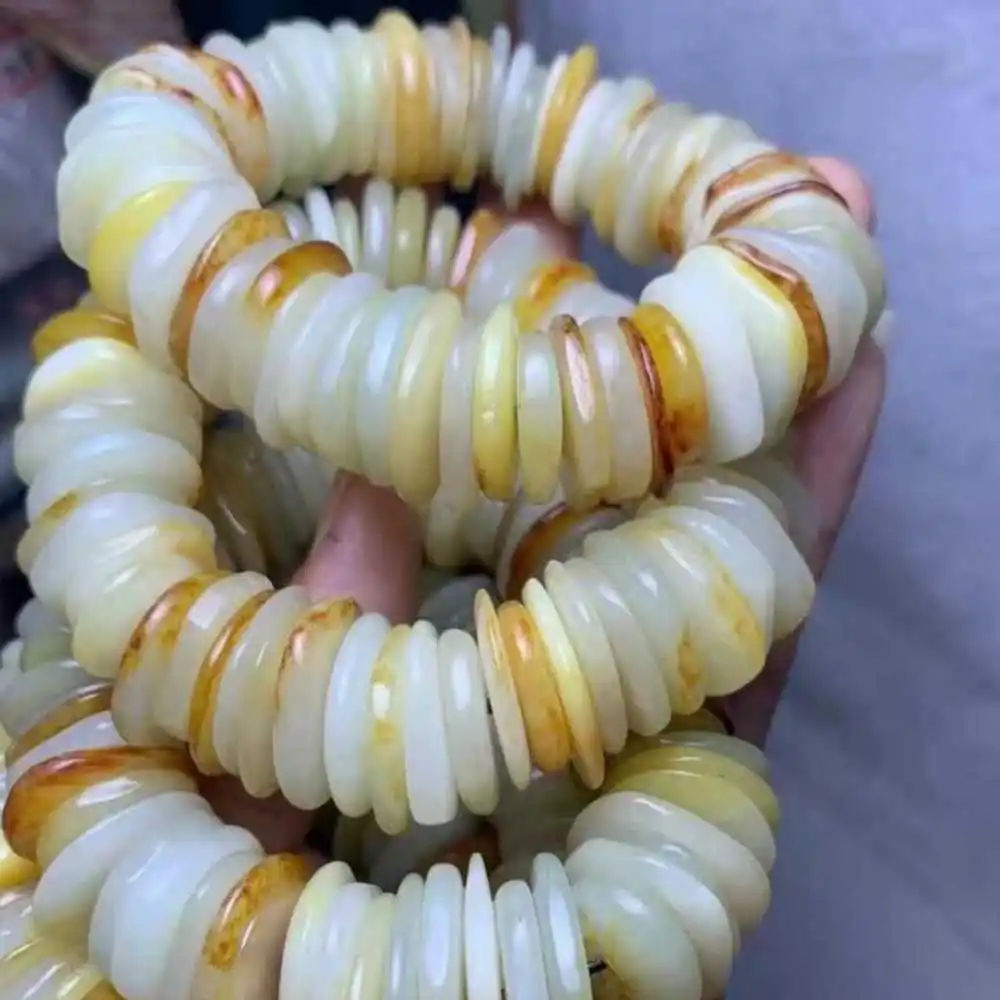 Natural HeTian Jade Abacus beads Prayer Lucky Men Bracelet worry beads Taseel All Saints' Day Chakra Blessing Restore Chain Chic
Natural HeTian Jade Abacus beads Prayer Lucky Men Bracelet worry beads Taseel All Saints' Day Chakra Blessing Restore Chain Chic