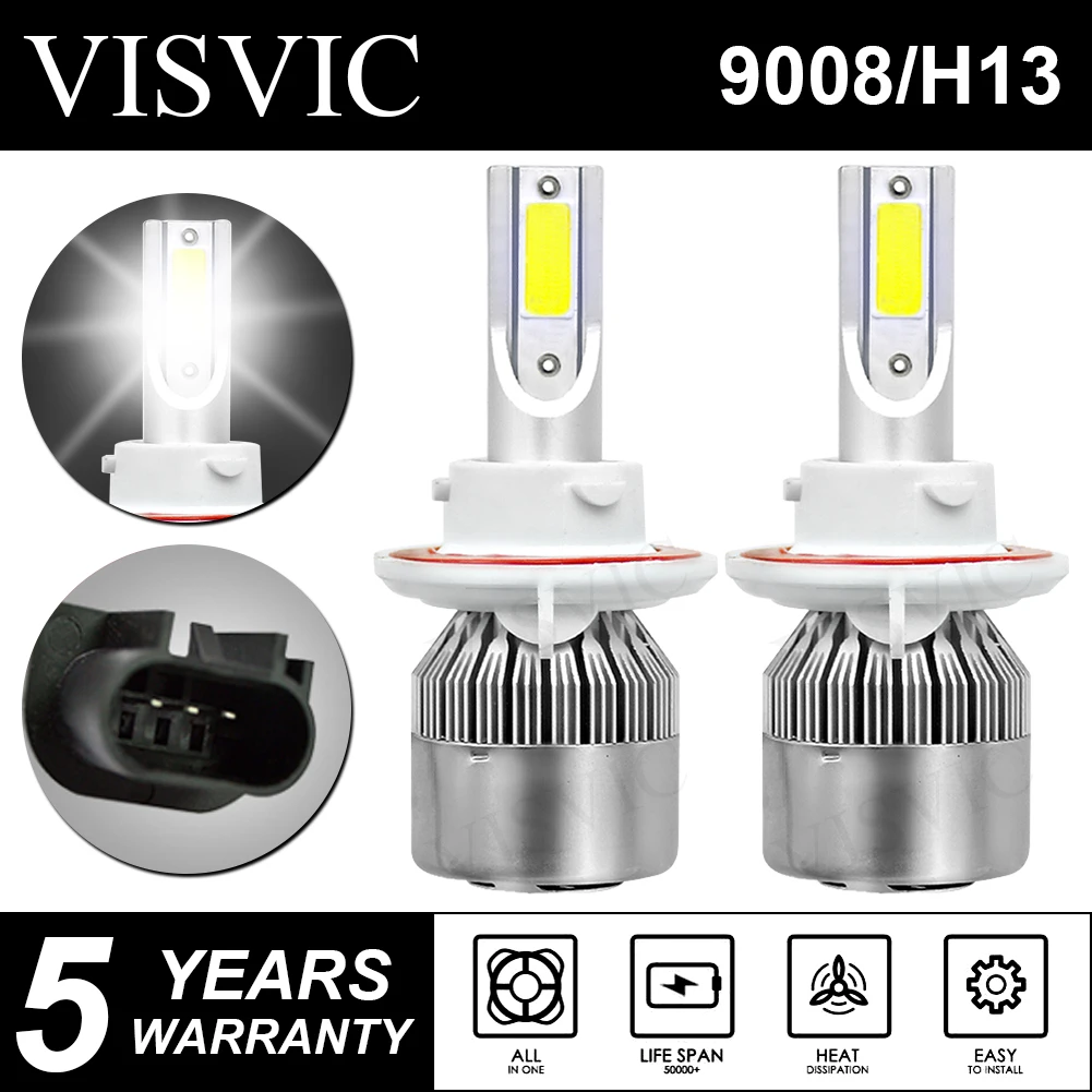 ViSVIC 6K 100W 12000LM 6000K CSP LED Headlight H13 9008 Hi/Lo Beams White Bulb
ViSVIC 6K 100W 12000LM 6000K CSP LED Headlight H13 9008 Hi/Lo Beams White Bulb