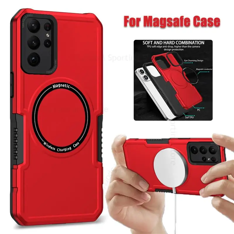For Samsung S23 Ultra 5G For Magsafe Case For Galaxy S22 S23 Plus S21FE S20 Note 20 Ultra Heavy Duty Protective Magsafing Cover
For Samsung S23 Ultra 5G For Magsafe Case For Galaxy S22 S23 Plus S21FE S20 Note 20 Ultra Heavy Duty Protective Magsafing Cover