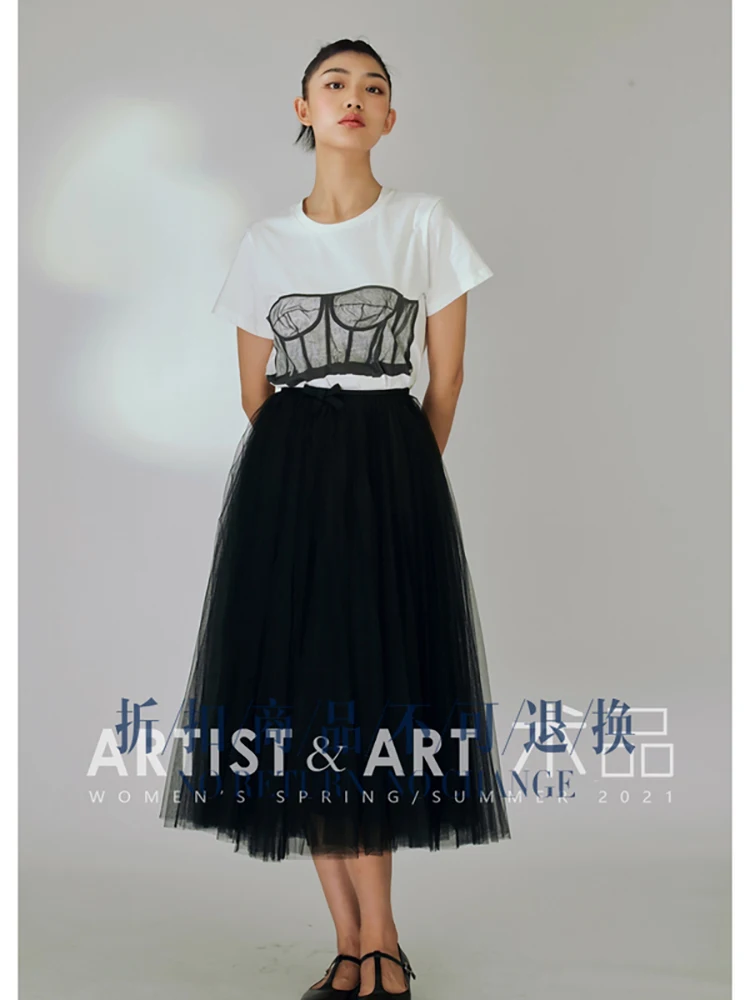 【Provide label】 2022 Summer Women Fashion Designer High Waist Mesh Big Swing High Quality Real Silk Skirts
【Provide label】 2022 Summer Women Fashion Designer High Waist Mesh Big Swing High Quality Real Silk Skirts