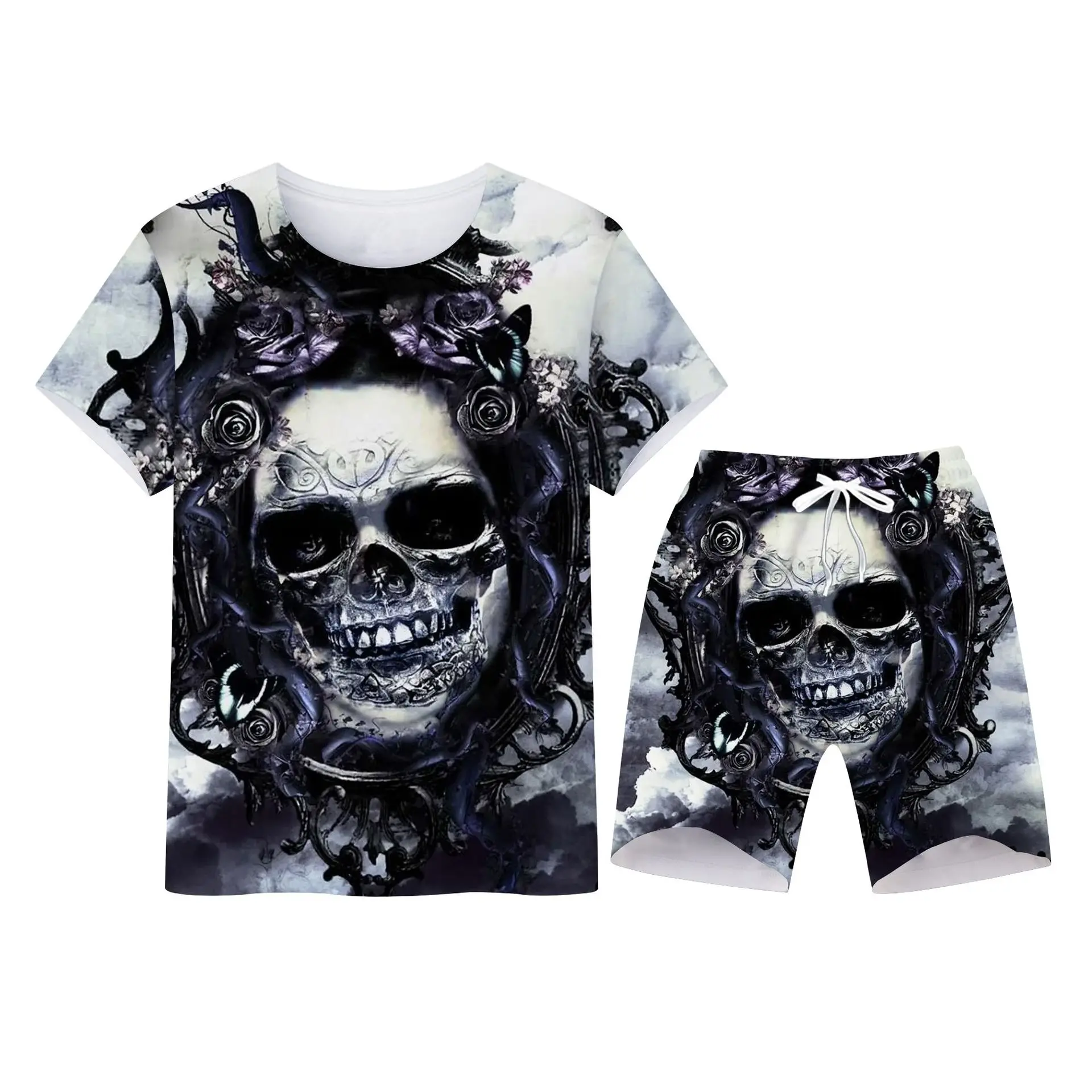 Oversized 3D Short Sleeve Print Cool Skull T-Shirt + Shorts 2-piece Men's Suit Hip Hop Jogging Set Casual O-Neck Male Clothing
Oversized 3D Short Sleeve Print Cool Skull T-Shirt + Shorts 2-piece Men's Suit Hip Hop Jogging Set Casual O-Neck Male Clothing