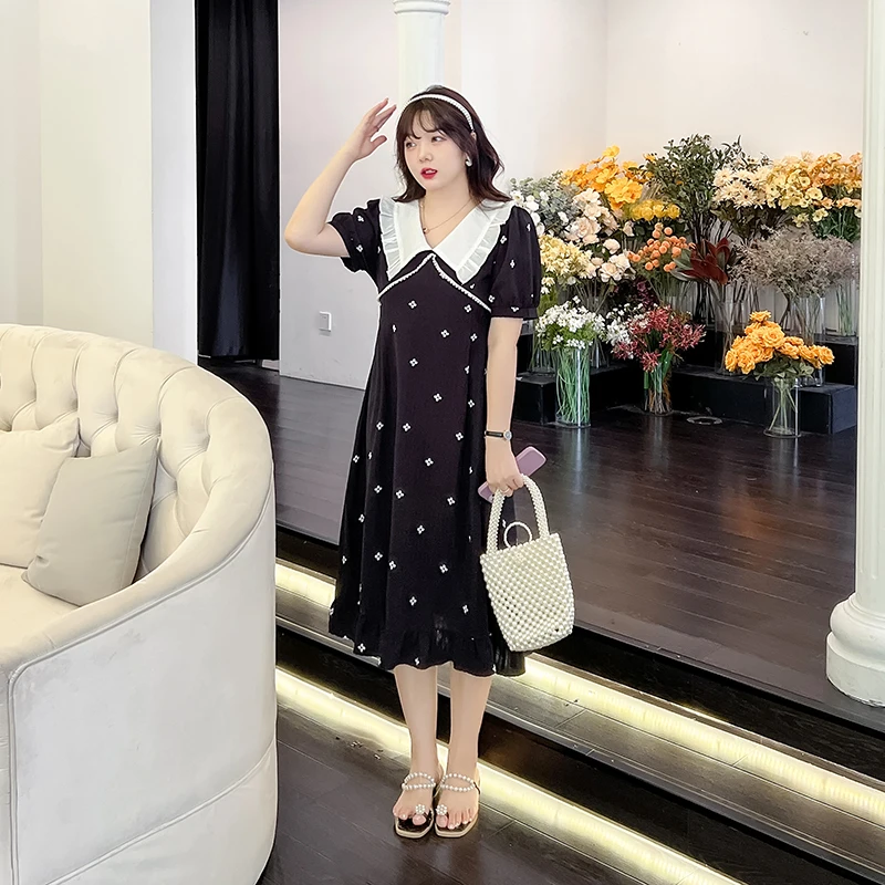 Новинка лета 2023, корейское женское платье, Vestidos Mujer, повседневные свободные женские длинные платья с коротким рукавом и воротником в стиле Питера Пэна для женщин
Новинка лета 2023, корейское женское платье, Vestidos Mujer, повседневные свободные женские длинные платья с коротким рукавом и воротником в стиле Питера Пэна для женщин