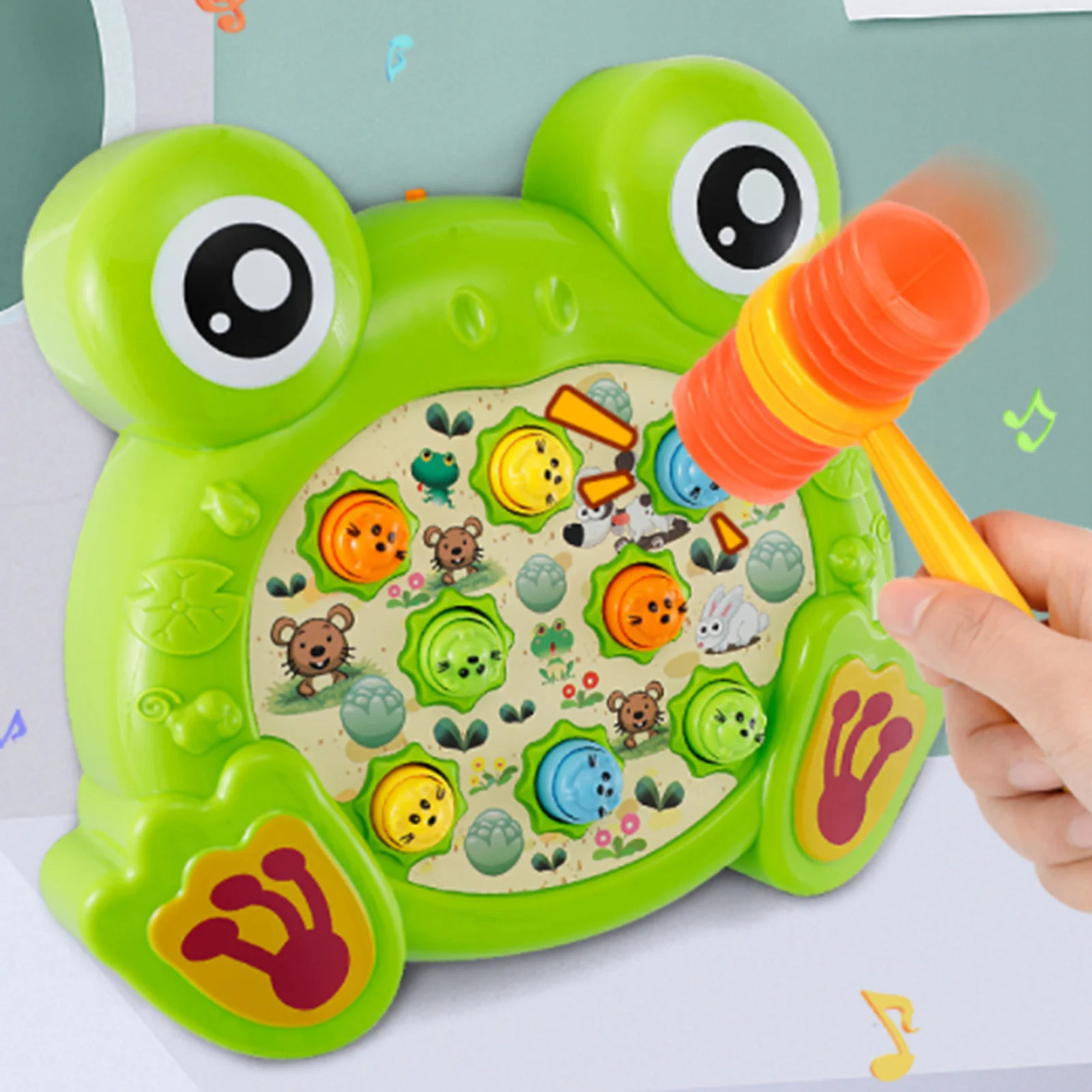 Интерактивная игрушка-лягушка Whack A Frog, долговечная игрушка-молот, забавные игры для малышей, 2 мягких молотка в комплекте
Интерактивная игрушка-лягушка Whack A Frog, долговечная игрушка-молот, забавные игры для малышей, 2 мягких молотка в комплекте