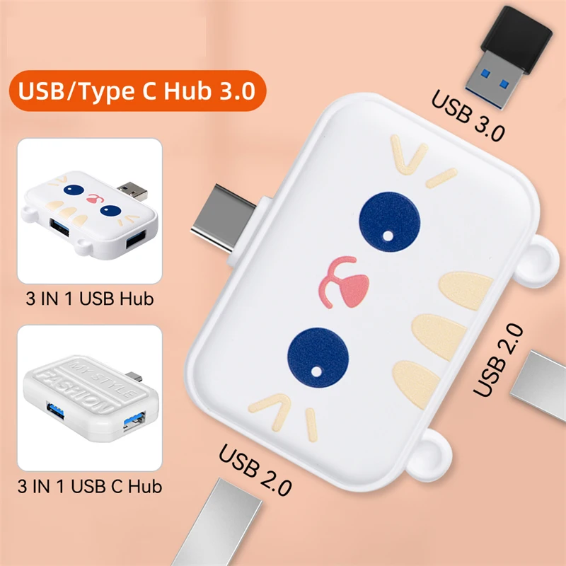 USB Hub 3. 0 Cartoon Wireless Type C Dock Station Adapter Splitter for Xiaomi Laptop PC Macbook Computer Accessories Adaptador
USB Hub 3. 0 Cartoon Wireless Type C Dock Station Adapter Splitter for Xiaomi Laptop PC Macbook Computer Accessories Adaptador