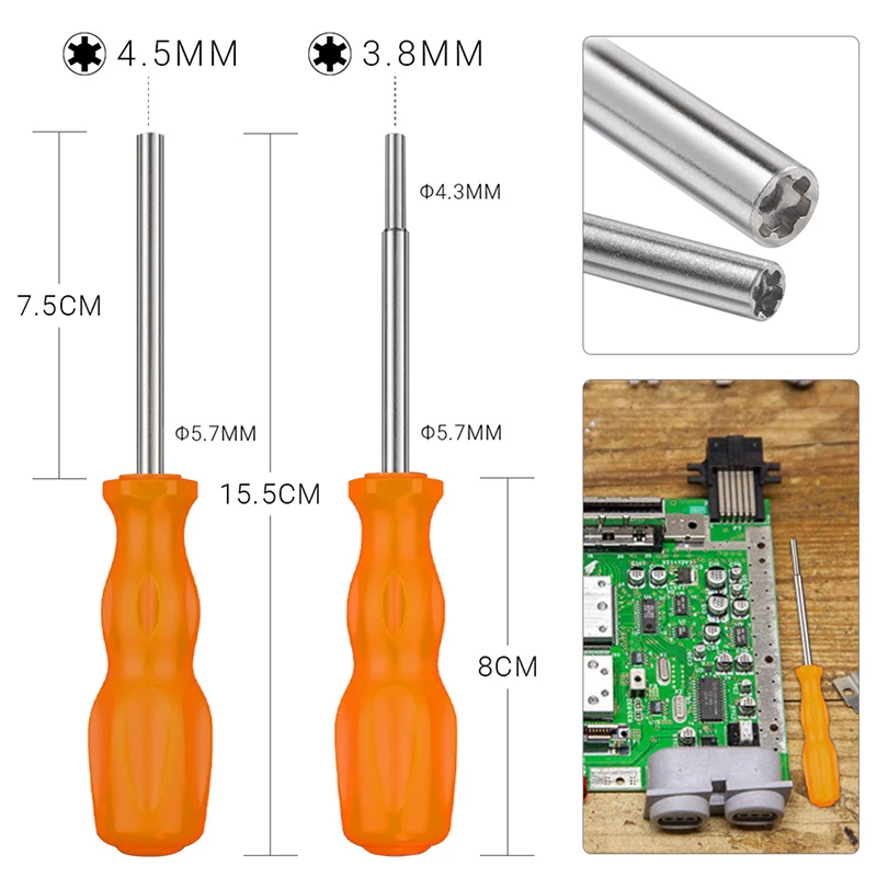 1 шт. 3,8 мм/4,5 мм инструмент для безопасной отвертки для Nintendo N64/SFC/GB/NES/NGC отвертка инструменты для разборки