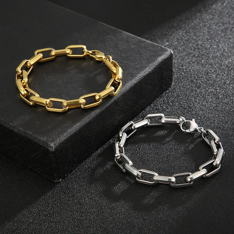 New Hip Hop Original Classic Chain Bracelet for Men Womne Simple Heavy Thick Stainless Steel Aesthetic Vintage Jewelry Width 9mm
New Hip Hop Original Classic Chain Bracelet for Men Womne Simple Heavy Thick Stainless Steel Aesthetic Vintage Jewelry Width 9mm