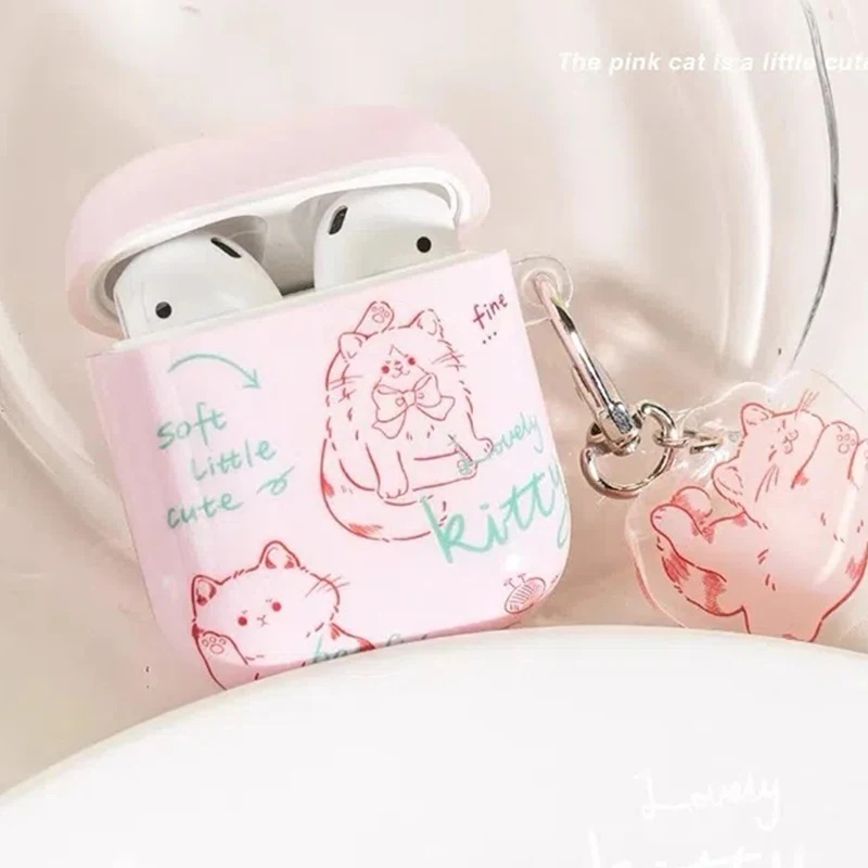Pink Cat Apple AirPods 3 Pro Shell Korean Ins Sweet AirPods 1 2 Air Pods Pro Case Contain Keychain Buckle Charms Cute
Pink Cat Apple AirPods 3 Pro Shell Korean Ins Sweet AirPods 1 2 Air Pods Pro Case Contain Keychain Buckle Charms Cute